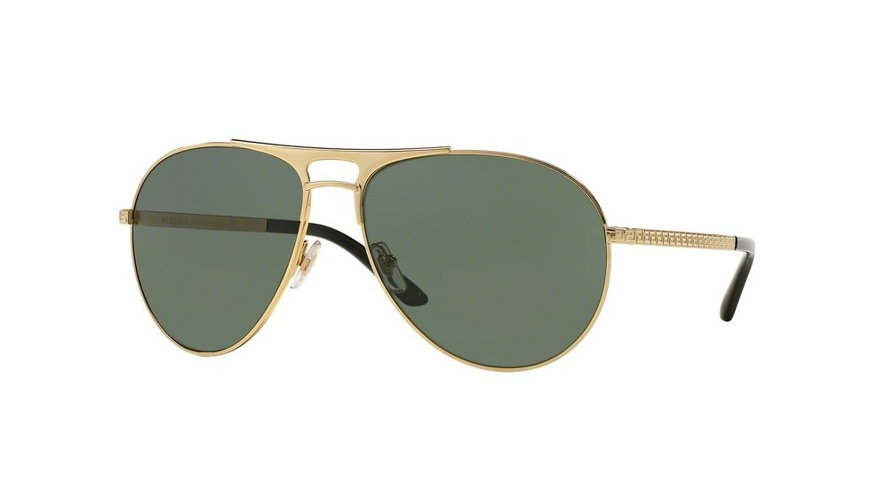 Versace VE2164 Sunglasses 100271-60 - Gold Frame, Gray Green Lenses