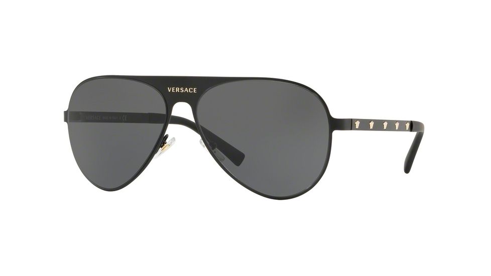 Versace VE2189 Sunglasses 142587-59 - Matte Black Frame, Grey Lenses
