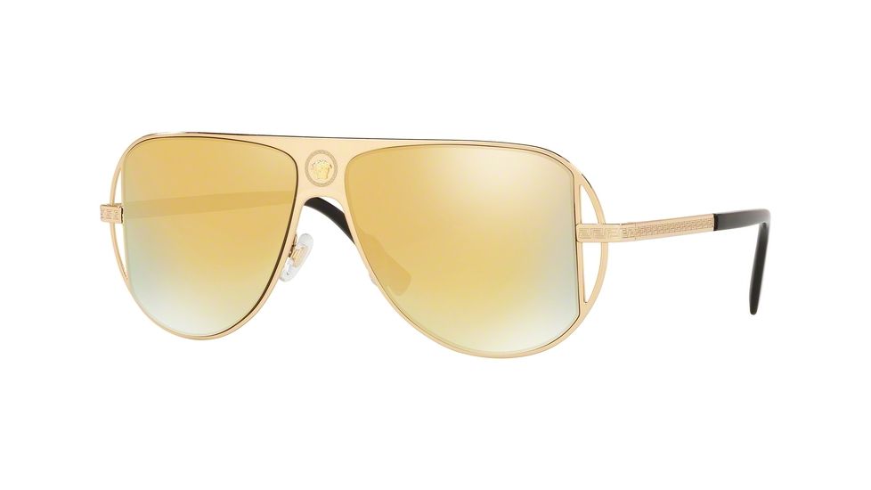 Versace VE2212 Sunglasses 10027P-57 - , Brown Mirror Gold Lenses