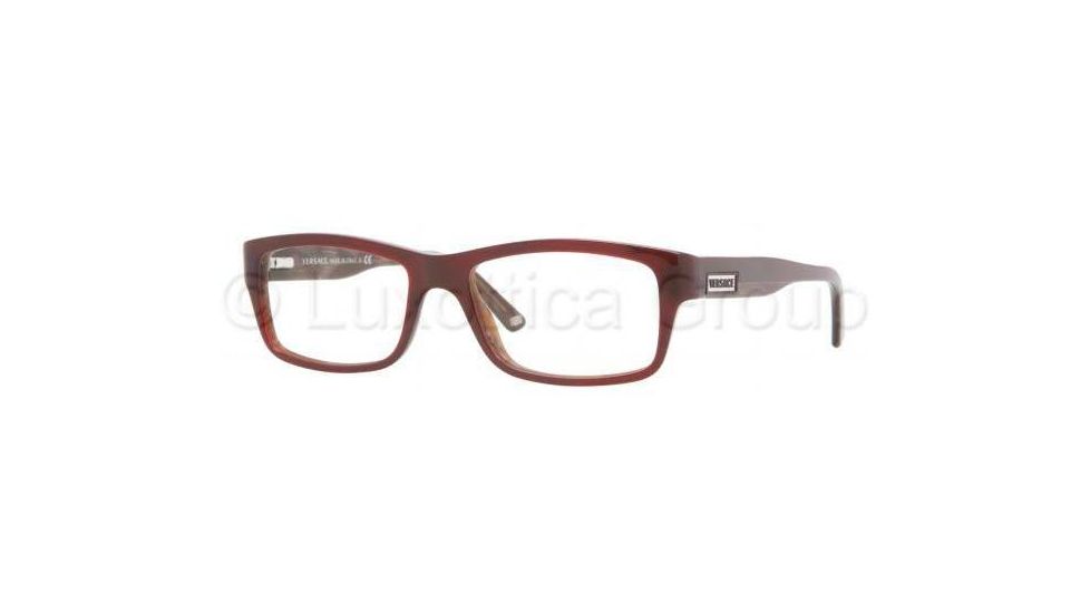 Versace VE3145 Eyeglass Frames 606-5317 - Red/Brown Horn 