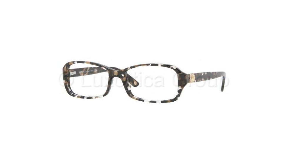 Versace VE3146B Eyeglass Frames 876-5116 - Spotted Brown/Black