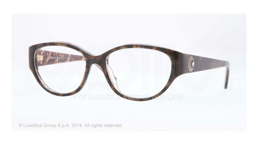 Versace VE3183 Eyeglass Frames 5083-52 - Havana/baroque Frame