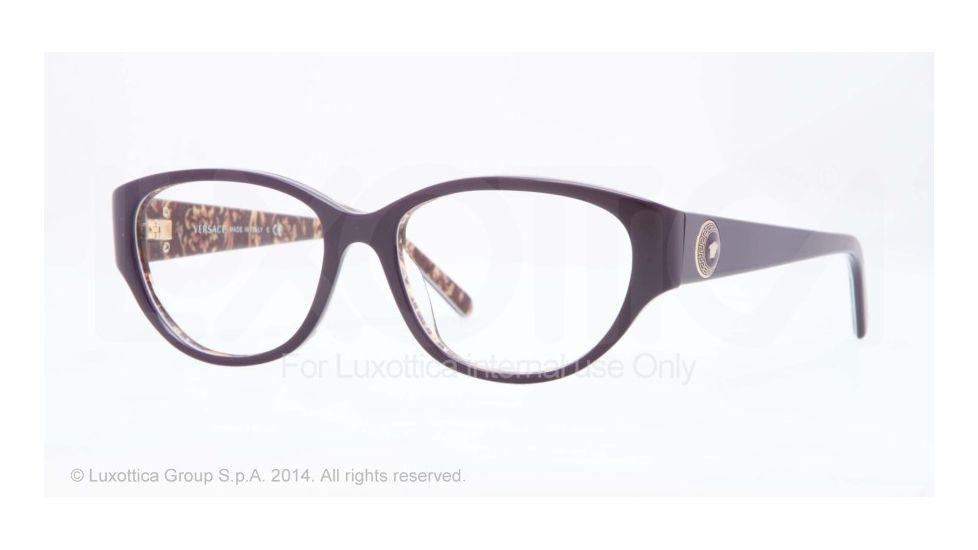 Versace VE3183 Eyeglass Frames 5084-52 - Eggplant/baroque Frame