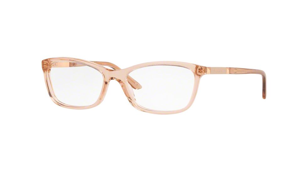 Versace VE3186 Single Vision Prescription Eyeglasses, 54mm, Transparent Brown, VE3186-5215-54-SV