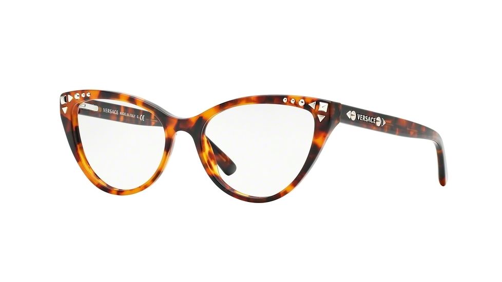 Versace VE3191 Eyeglass Frames 5074-52 - Havana Frame