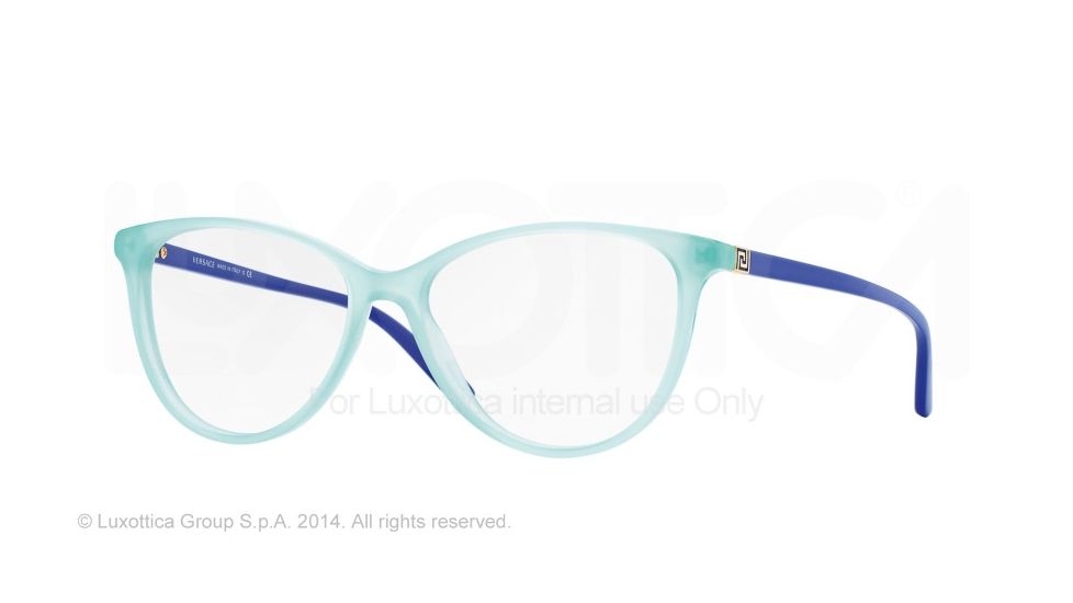 Versace VE3194 Single Vision Prescription Eyeglasses 5098-52 - Opal Turquoise Frame