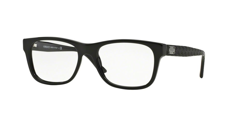 Versace VE3199A Single Vision Prescription Eyeglasses GB1-55 - Black Frame