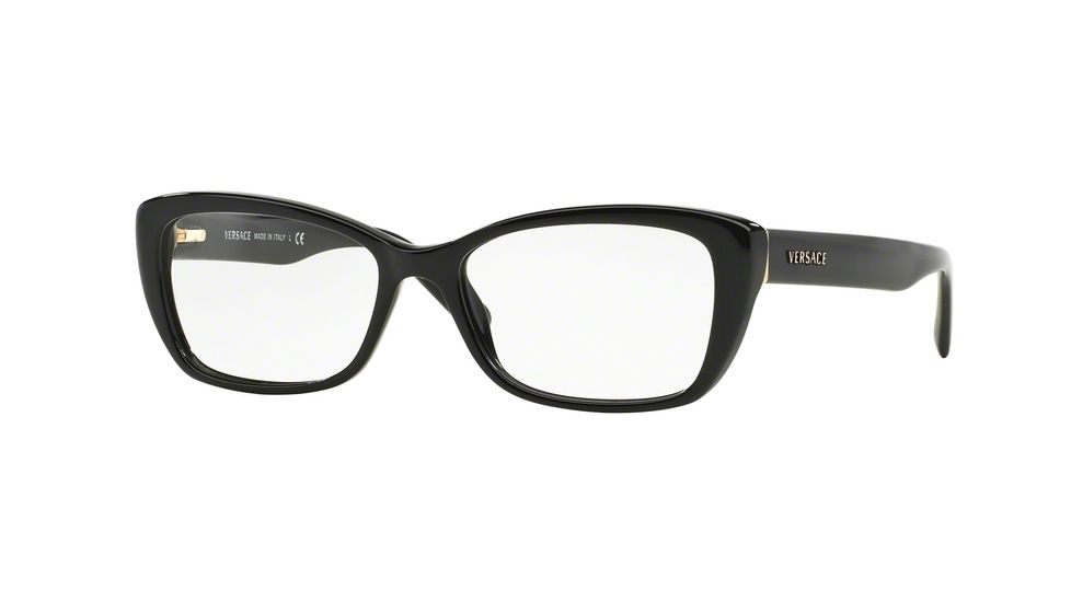 Versace VE3201 Bifocal Prescription Eyeglasses GB1-52 - Black Frame