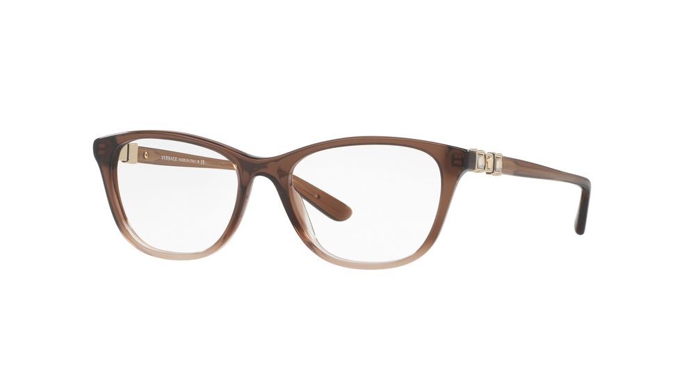 Versace VE3213B Single Vision Prescription Eyeglasses 5165-52 - Brown Gradient Frame