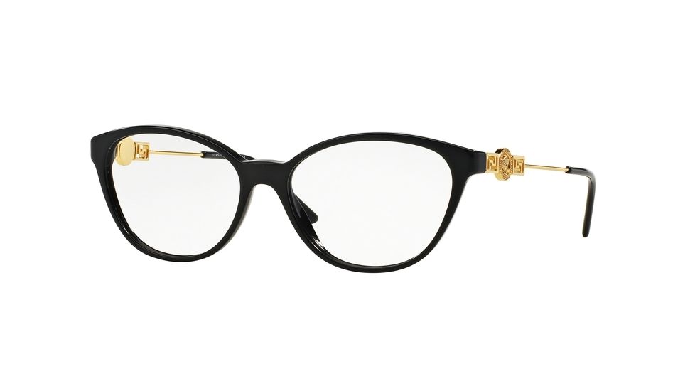 Versace VE3215 Eyeglass Frames GB1-52 - Black Frame