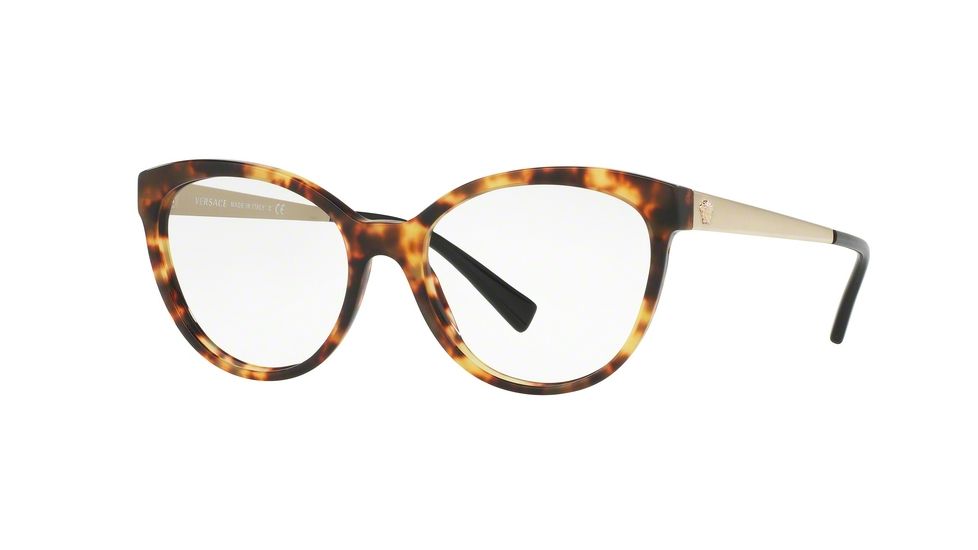 Versace VE3237A Eyeglass Frames 5208-54 - Havana Frame