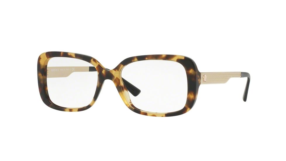 Versace VE3241 Progressive Prescription Eyeglasses 988-52 - Havana Frame