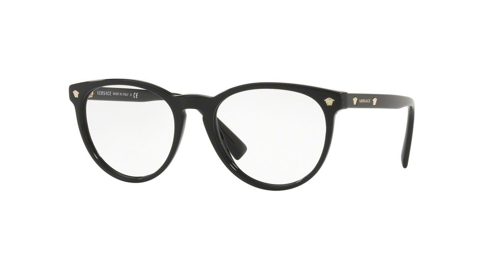 Versace VE3257A Bifocal Prescription Eyeglasses, 53mm, Black, VE3257A-GB1-53-BI
