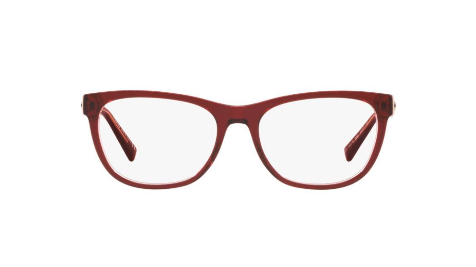 Versace VE3263B Prescription Eyeglasses, 52mm, Transparent / Red, VE3263B-5290-52-SV