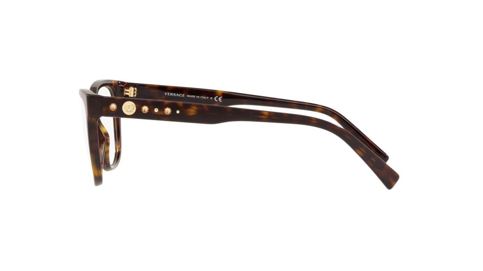 Versace VE3263B Prescription Eyeglasses, 52mm, Dark Havana, VE3263B-108-52-SV