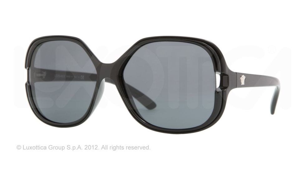 Versace VE4206 Single Vision Prescription Sunglasses VE4206-GB1-87-58 - Lens Diameter 58 mm, Lens Diameter 58 mm, Frame Color Black