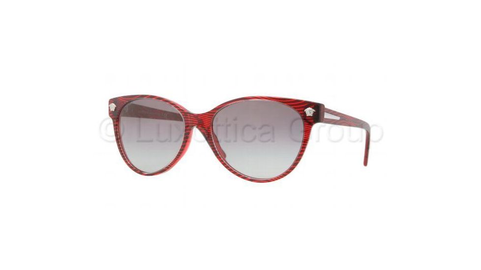 Versace VE4214 Sunglasses 935/11-5617 - Waves Red Frame, Gray Gradient Lenses