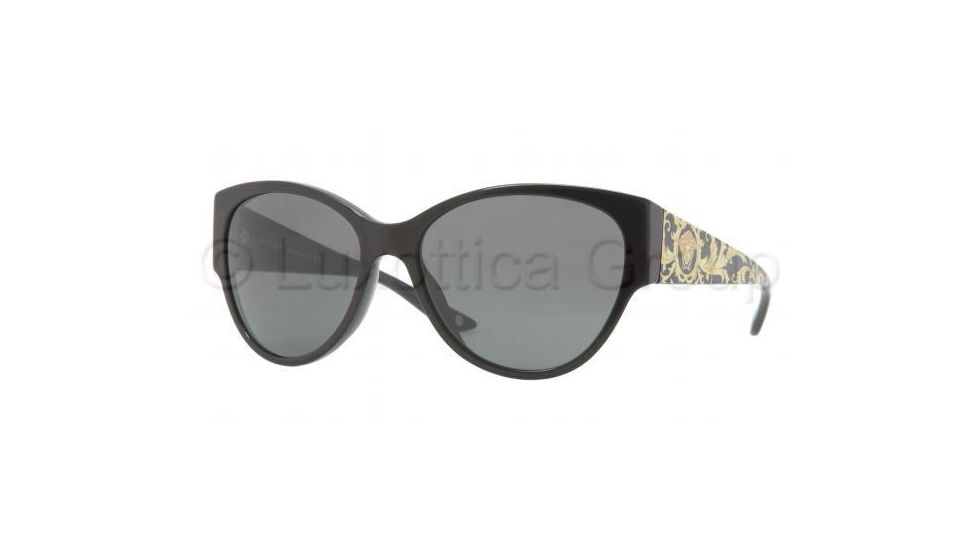 Versace VE4230 Sunglasses 984/87-6017 - Black Frame, Gray Lenses