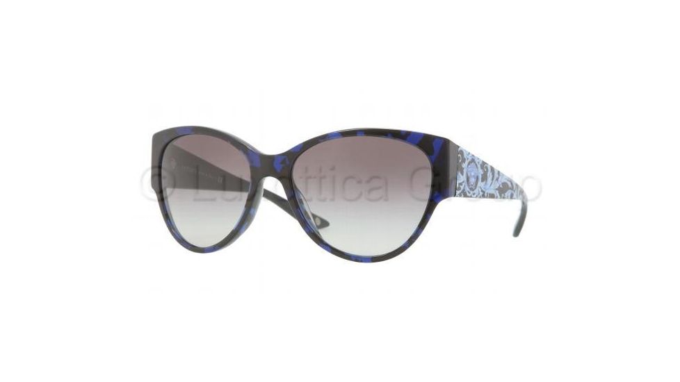 Versace VE4230 Sunglasses 987/11-6017 - Blue Havana Frame, Gray Gradient Lenses