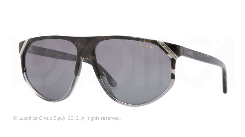 Versace VE4240 Bifocal Prescription Sunglasses VE4240-503281-61 - Lens Diameter 61 mm, Frame Color Striped Gray/gray Transp