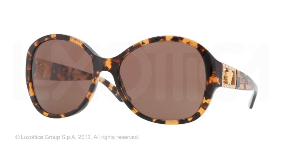 Versace VE4241B Single Vision Prescription Sunglasses VE4241B-998-73-58 - Lens Diameter 58 mm, Frame Color Amber Havana