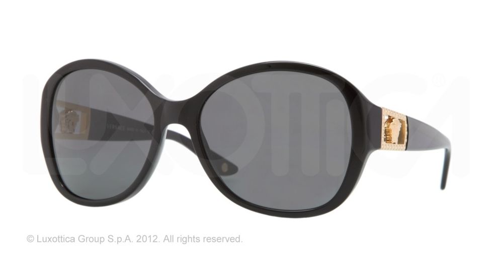 Versace VE4241B Single Vision Prescription Sunglasses VE4241B-GB1-87-58 - Lens Diameter 58 mm, Frame Color Black