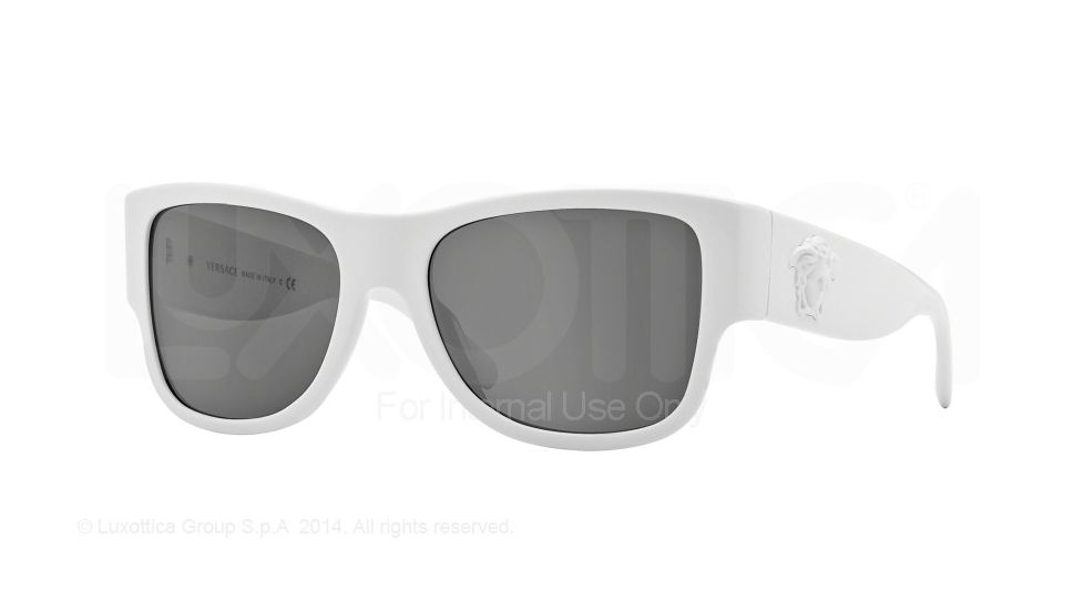 Versace VE4275A Single Vision Prescription Sunglasses VE4275A-401-87-56 - Lens Diameter 56 mm, Frame Color White