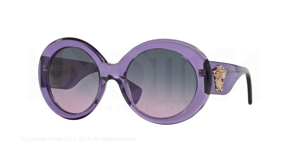 Versace VE4298 Progressive Prescription Sunglasses VE4298-516090-55 - Lens Diameter 55 mm, Frame Color Transparent Violet