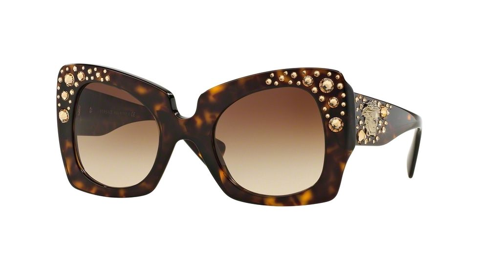 Versace VE4308B Progressive Prescription Sunglasses VE4308B-108-13-52 - Lens Diameter 52 mm, Frame Color Havana