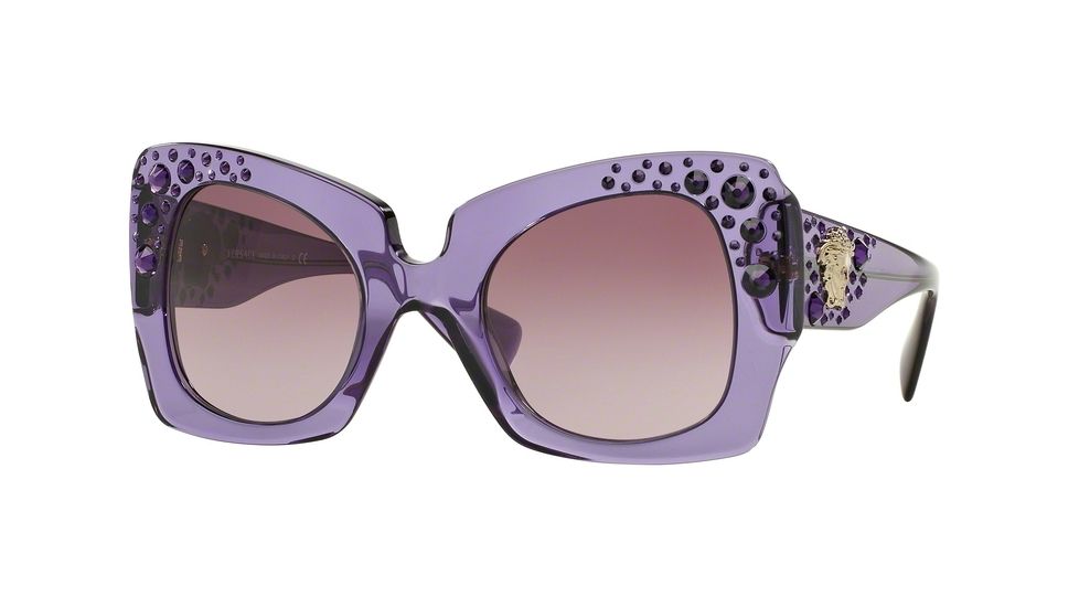 Versace VE4308B Progressive Prescription Sunglasses VE4308B-51608H-52 - Lens Diameter 52 mm, Frame Color Transparent Violet