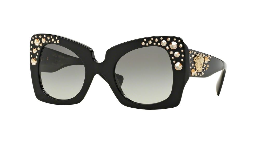 Versace VE4308B Progressive Prescription Sunglasses VE4308B-K00111-52 - Lens Diameter 52 mm, Frame Color Black Gold Edition