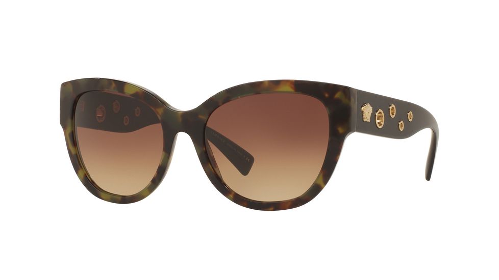 Versace VE4314A Single Vision Prescription Sunglasses VE4314A-518313-56 - Lens Diameter 56 mm, Frame Color Avana Military