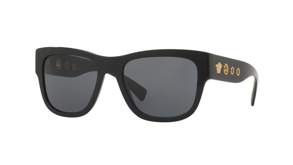 Versace VE4319A Sunglasses GB1/87-56 - Black Frame, Grey Lenses