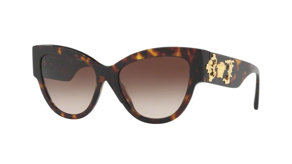 Versace VE4322 Single Vision Prescription Sunglasses VE4322-108-13-55 - Lens Diameter 55 mm, Frame Color Havana