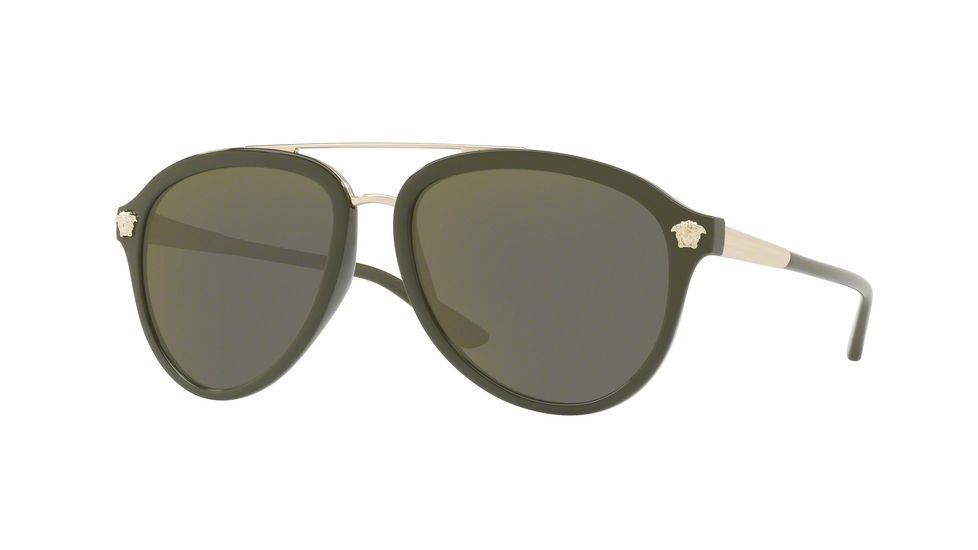 Versace VE4341 Prescription Sunglasses, 58mm, Military Green, VE4341-52624T-58-SV