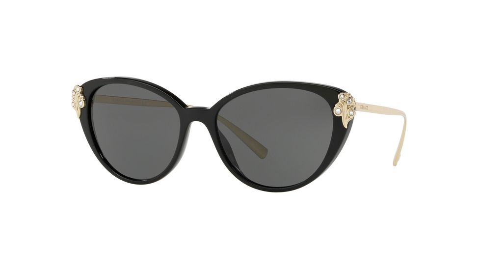 Versace VE4351B Sunglasses GB1/87-55 - Black Frame, Grey Lenses
