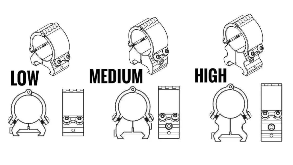 Versaring 30mm Hinge Rifle Scope Ring, Black Matte, S30