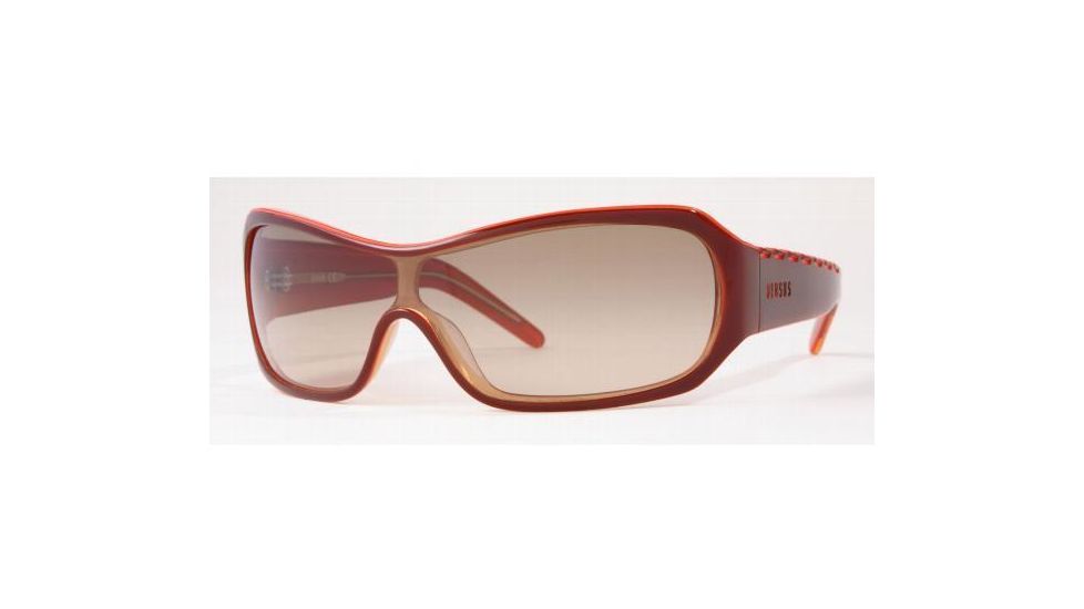 Versus VR6040-625-13-0135 Sunglasses Top Brown On Orange Frame / Brown Gradient Lenses