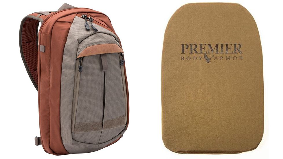 Vertx Commuter Sling 2.0 in Sienna/Shock Cord with Premier Body Armor Ballistic Panel
