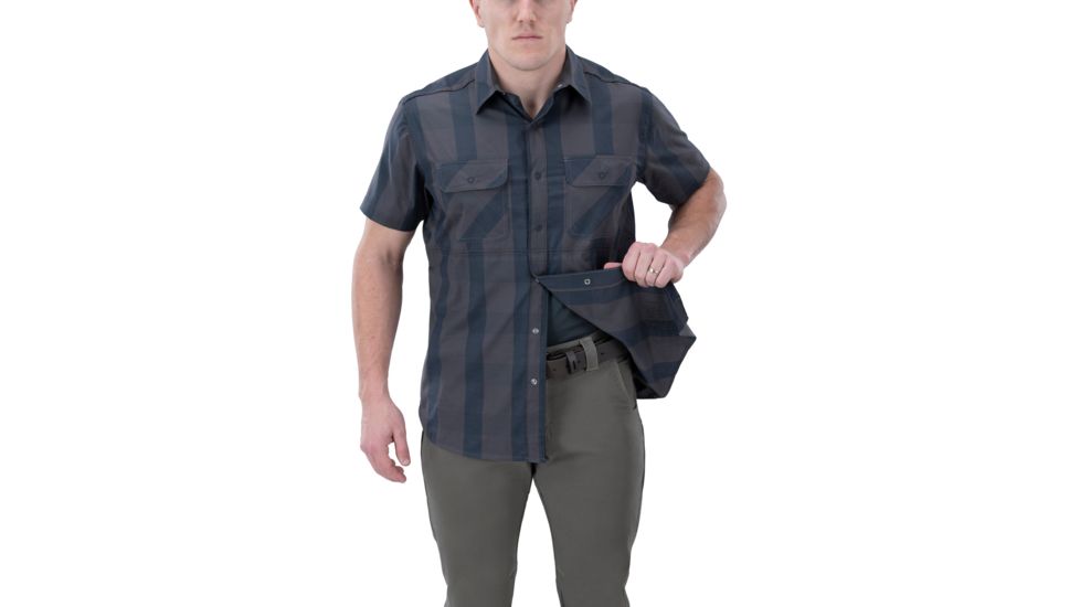 Vertx Guardian 2.0 Short Sleeve Shirt - Men's, Small, Blue Ash Plaid, F1 VTX1431 BLAP SMALL