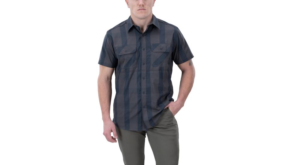 Vertx Guardian 2.0 Short Sleeve Shirt - Men's, Small, Blue Ash Plaid, F1 VTX1431 BLAP SMALL