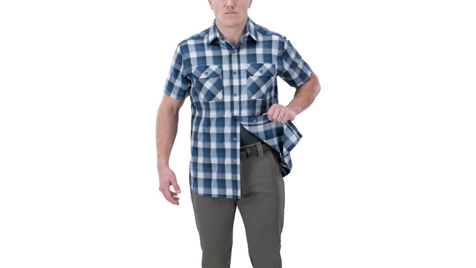Vertx Guardian 2.0 Short Sleeve Shirt - Men's, Small, Pipeline Blue Plaid, F1 VTX1431 PBLP SMALL