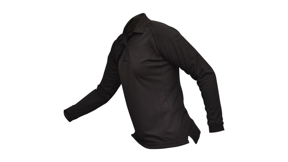 Vertx Women's Coldback Long Sleeve Polo Shirt, Black, Size Large VTX4030BKP-LARGE