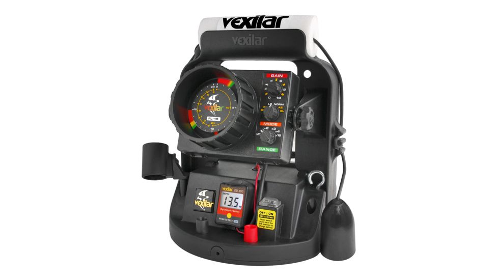 Vexilar FL-18 Ultra Pack Fish Finder, 12-degree Ice-Ducer with Case 183667