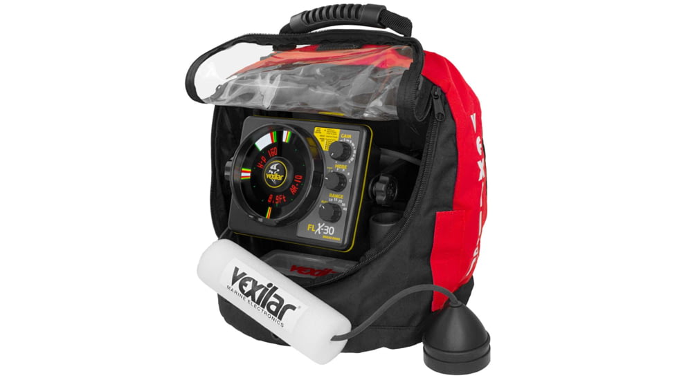 Vexilar FLX-30 BB Pro Pack II w/ Broad Band Ice-Ducer, Soft Pack, and Lithium Battery, Black, Regular, PPLI30BB