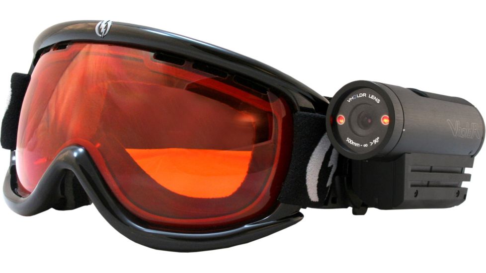 VholdR Goggle Strap Mount on goggles (not included)