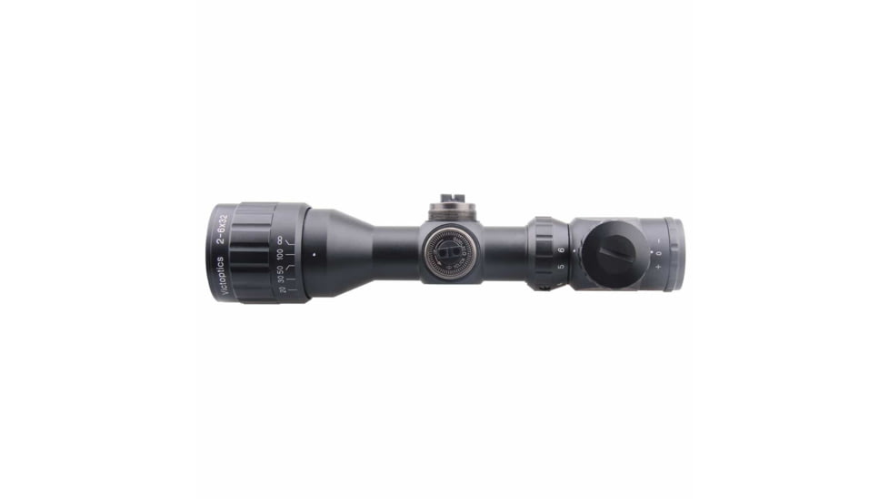 VictOptics AOE Rifle Scope, 2-6x32mm, Second Focal Plane, 1-inch Tube, Range Finder Non-Illuminated Reticle, 6061-T6, Black, OPSL09