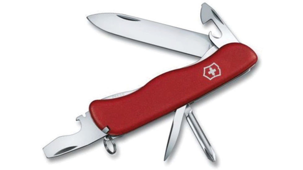 Victorinox Adventurer Folding Knife, 4.4in Closed, Red ABS Handle, Red, 0.8453