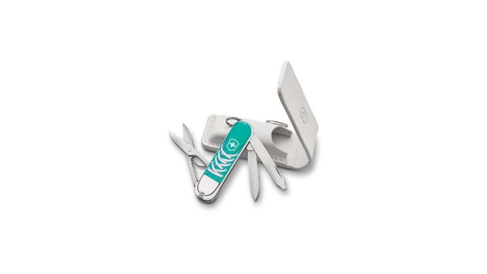 Victorinox Classic SD- Limited Edition w/ Leather Mirrored Pouch, Sneaker / White Pouch 58226