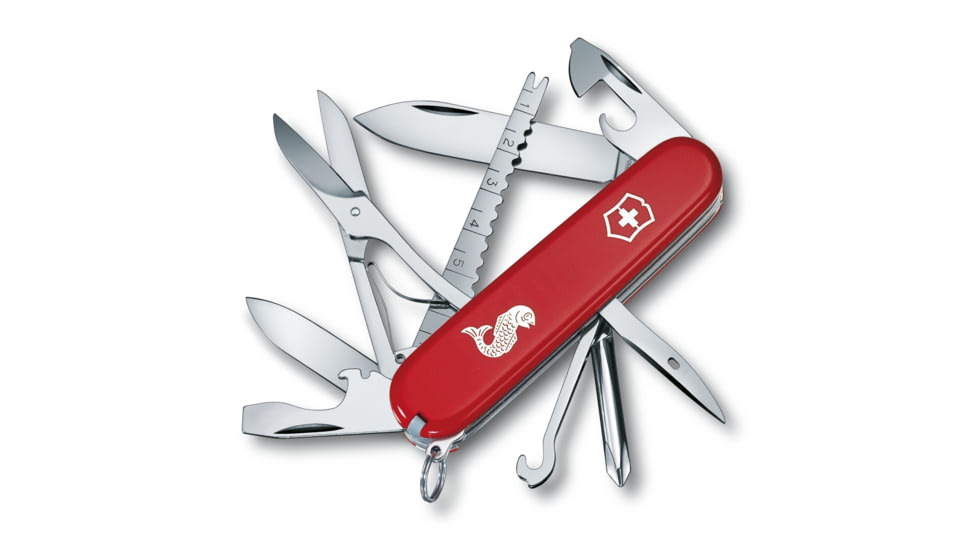Victorinox Fisherman Swiss Pocket Knife w/18 Functions, Red, 91mm, 1.4733.72
